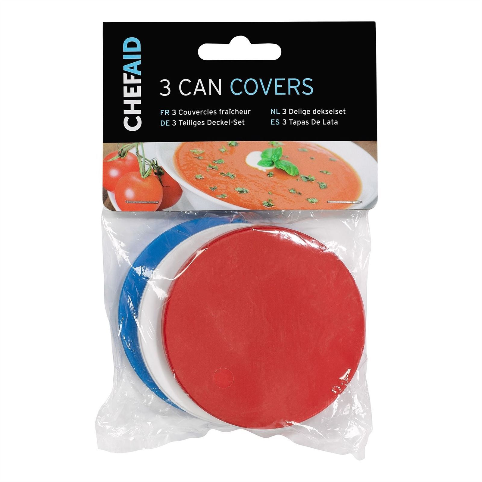 Chef Aid Pet Food & Tin Can Covers - Keeps Pet Food Fresh - 7.5cm - Pack of 3