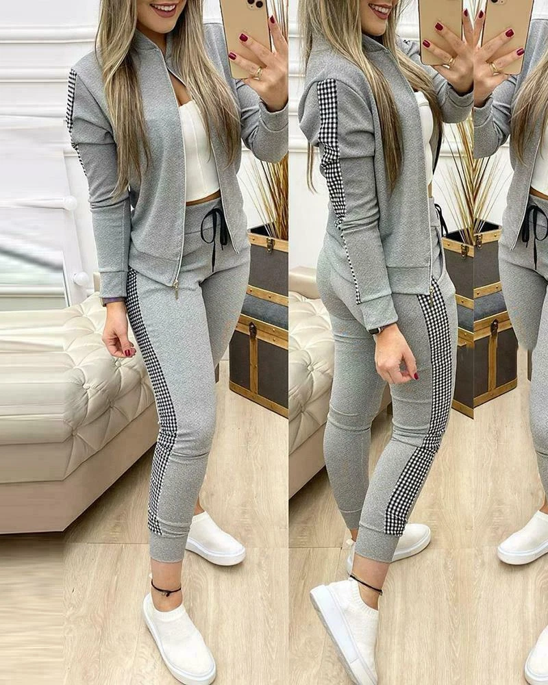 Conjunto De Pantalones Otoño Invierno De Mujer Deportivo Casual | eBay