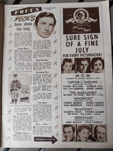 Vintage PICTUREGOER Magazine 2nd JULY 1955 Jayne Mansfield Cover FREEPOST PG24 - Picture 4 of 8