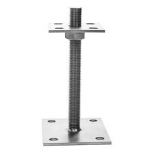 PT280 Pfostentr&auml;ger h&ouml;henverstellbar verstellbar aus Edelstahl 25-280mm