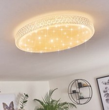 Plafoniera da Soffitto LED 55W Effetto Cristallo Stellato Dimmer con Telecomando