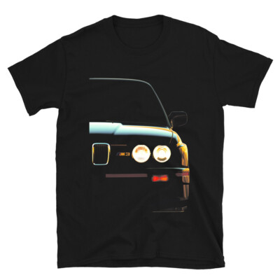 E30 M3 EVO1 Evolution '89 Men's T-Shirt Headlight Front View Vintage Car Tee