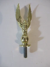Lot 3 Vintage Gold Eagle Winged Victory Trophy Toppers Metal Globe Bolt
