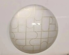 Paperweight -White/Gold design  3'' Puzzle Pattern Paperweight Decor