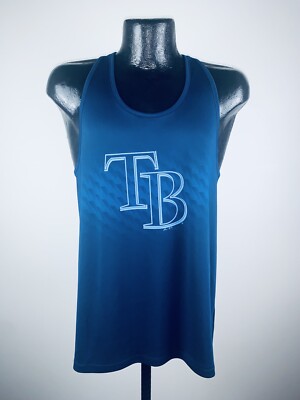 Women's Tampa Bay Rays Navy Respect The Training Performance Tank Top NWT Medium