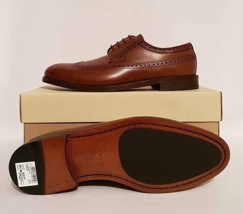 95 BLACK BROWN LEATHER BROGUE FORMAL 