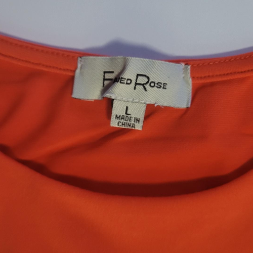 Faded Rose Orange Stretch Tank Top Junior's Large - Picture 3 of 6
