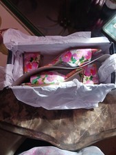 NEW Nine West Floral Heeled Sandals-Women's 6-1/2 M