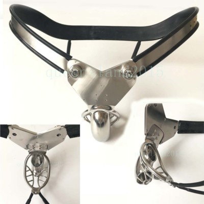 Mens Stainless Steel Summer Redesigned Male Chastity Belt Device Half Pierced