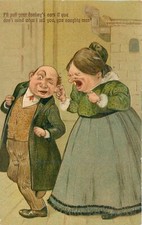 Postal 1908 PFB esposa abusiva humor cómic 23-6877
