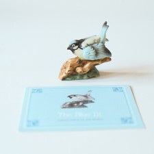 Franklin Mint Garden Birds of the World Blue Tit Ornament Model Vintage 1980s