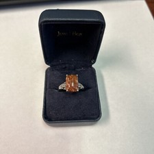 Sterling silver brown stone ring size 8.25