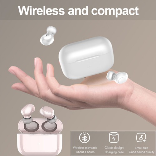 Wireless Bluetooth Headset Mini Small Earbuds Stereo Earphones for Cell Phones - Photo 4 sur 15