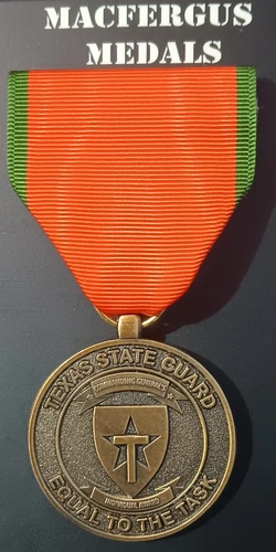 TXSG Commanding General's Individual Award Medal - Moiré Ribbon Drape