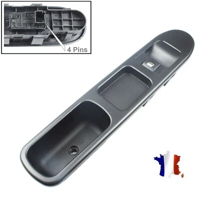 Interrupteur Commande Bouton Lève-Vitre Peugeot 207 (4 broches)  6554.QL   - Photo 1/2