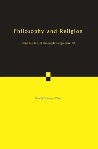 Philosophy and Religion O'Hear Paperback Cambridge University Press