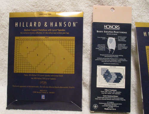 Hillard & Hanson~Medium Support~Ladies Panty Hose~Size C~Navy Color~3 qty~Sealed - Picture 9 of 11
