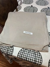 Posh Peanut Solid Swaddle Blanket Tan