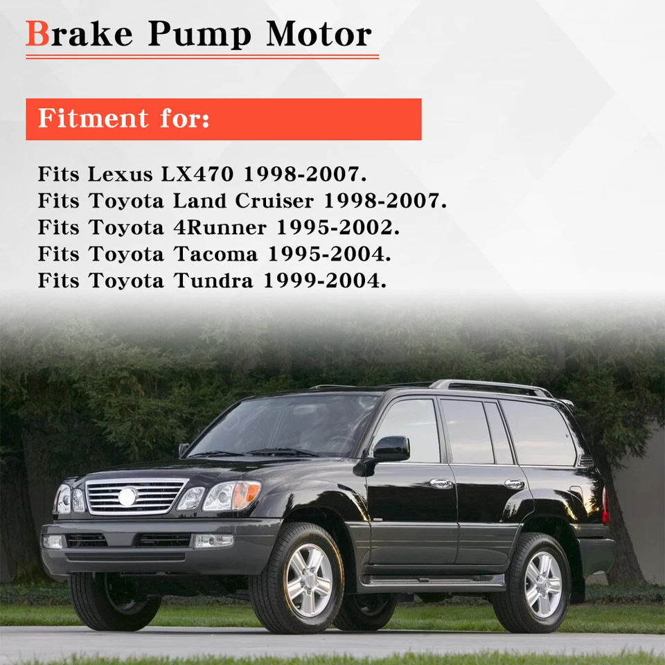 Motor de bomba de refuerzo de freno 47960-60010 para Toyota 4Runner Lexus LX470 ABS 2001-02 Foto 3 de 4