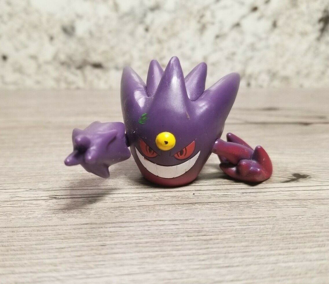 Tomy Genuine Pokemon Super Evolution Mega Gengar Flash Hand-run Pokemon  Ornament Set