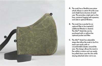 Face Mask with Alta antimicrobial Technology.  