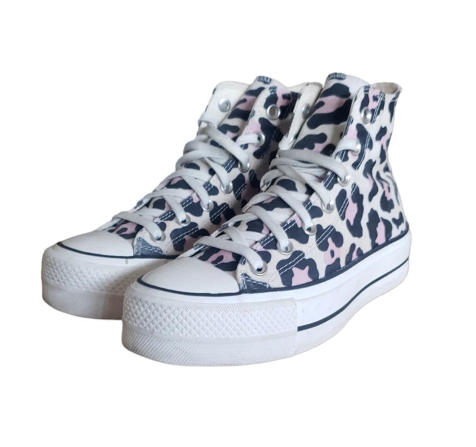 Converse All Star Chuck Taylor Lift High Leopard Print 568002C Women s Size 7 eBay