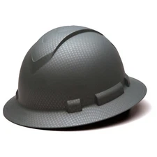 SILVER RIDGELINE FULL BRIM PROTECTIVE CONSTRUCTION SAFETY HARD HAT 4 PT RATCHET