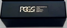One (01) Genuine Plastic PCGS Coin Holder Slab Storage Box Black -Used.