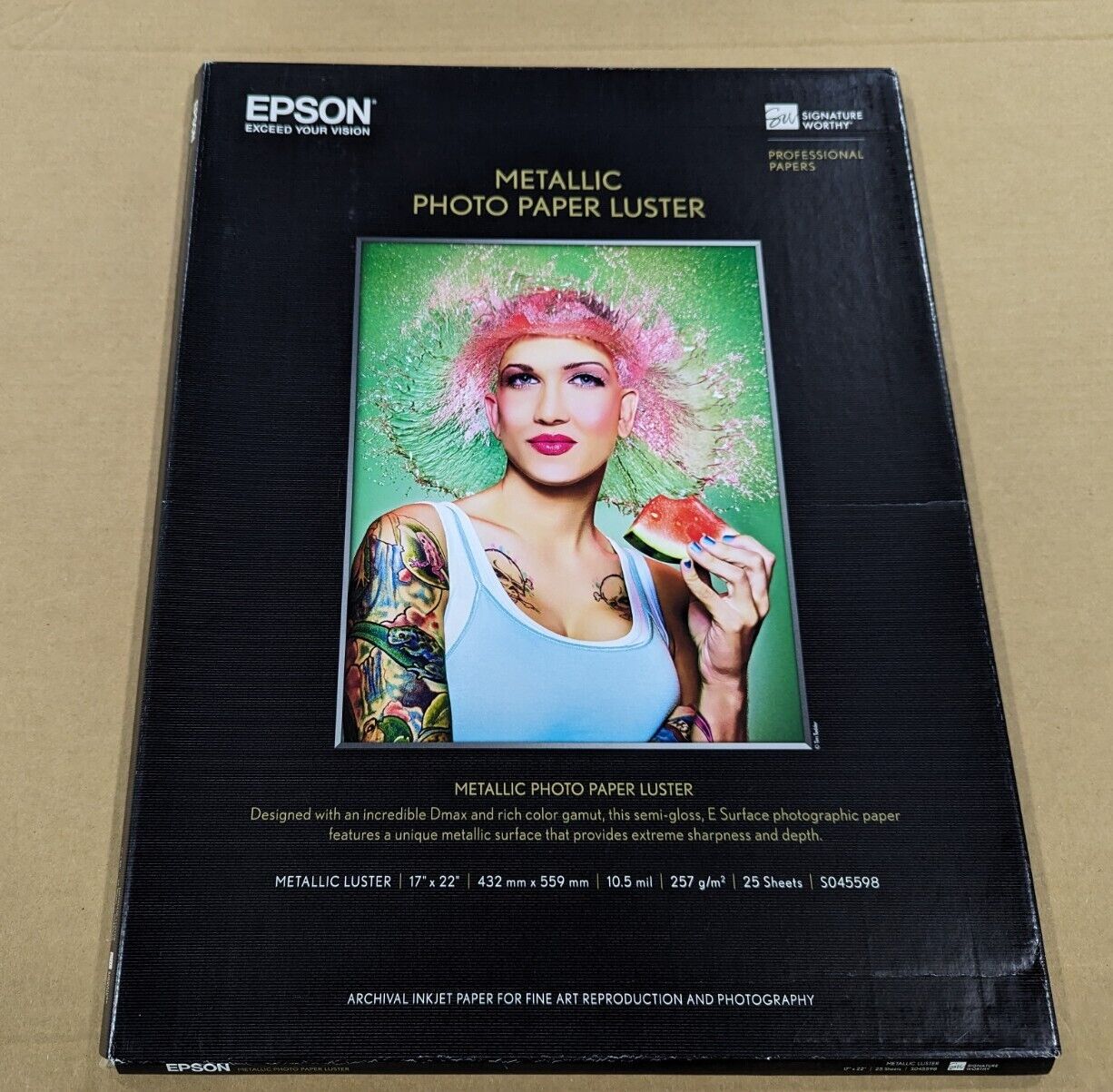 Epson Metallic Luster Photo Paper (17x22 25 Sheets • Price »