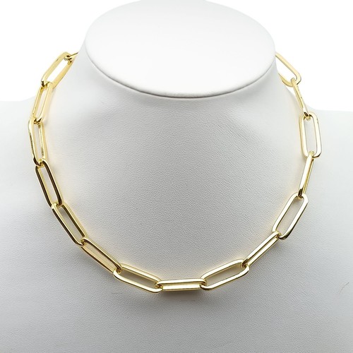Melinda Maria Gold-Plated Paperclip Chain Carrie Necklace
