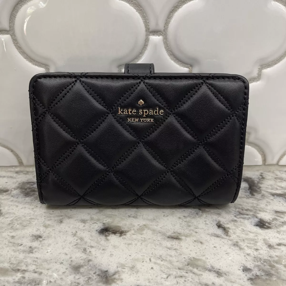 Kate Spade • Natalia Medium Compartment Bifold Wallet • Black • WLRU6344  “NEW” 767883691908 | eBay