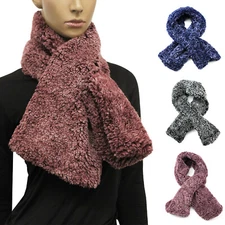 Women's Sherpa Scarf Fleece Scarf Key-Hole Pull-Through Winter Fuzzy Soft