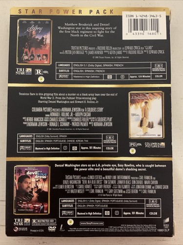 Star Power Pack: Glory / A Soldiers Story / Devil in a Blue Dress DVD Box Set - Picture 2 of 11