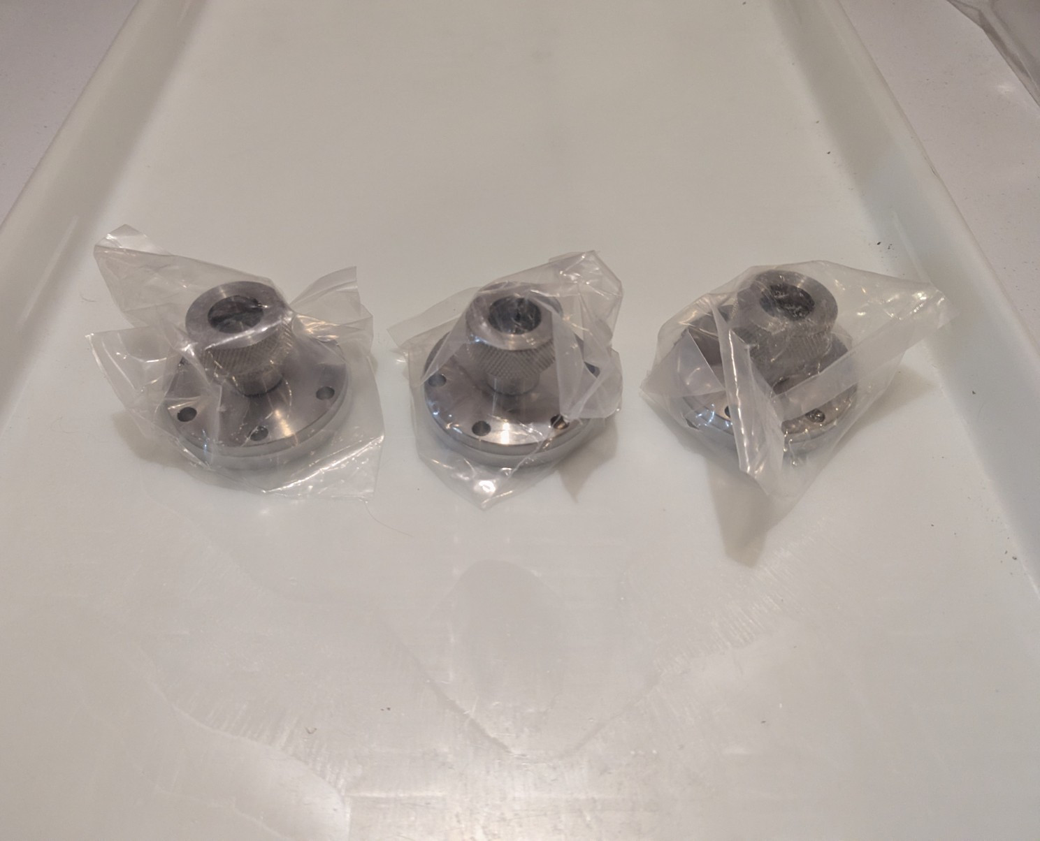 Compression Port, 2.75" Conflat to 0.75" tube, NEW, stainless