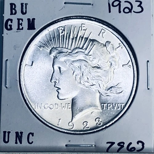 1923 P BU GEM PEACE SILVER DOLLAR UNC MS+++ U.S. MINT RARE COIN 7963