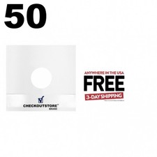50 Paper Record With Hole for 12" Vinyl 33 RPM Inner Sleeves  1-3 DAYS