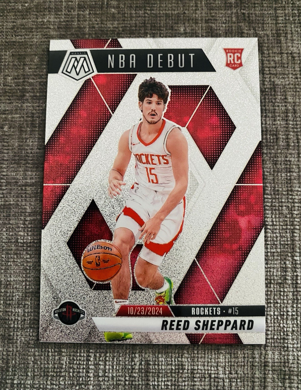 2024-25 Mosaic Reed Sheppard Rookie Glitter NBA Debut SP