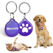 Manruta RFID Microchip Replacement Collar Tag 2 Pack for Cats and Dogs Use fo...