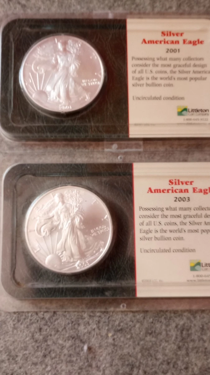 American Eagle 2001 U.S. Mint Silver Bullion Coins for sale | eBay