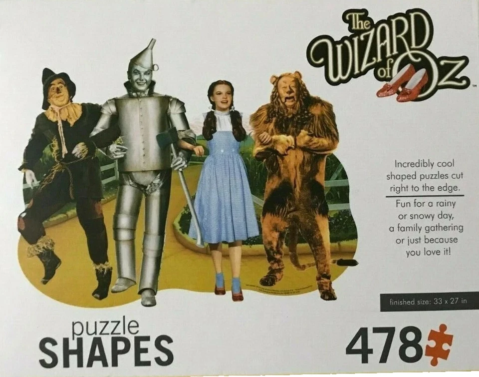 👠NEW👠THE WIZARD OF OZ Character Shaped Puzzle 478 Pcs Paper House 33" x 27" - Image 2 of 2