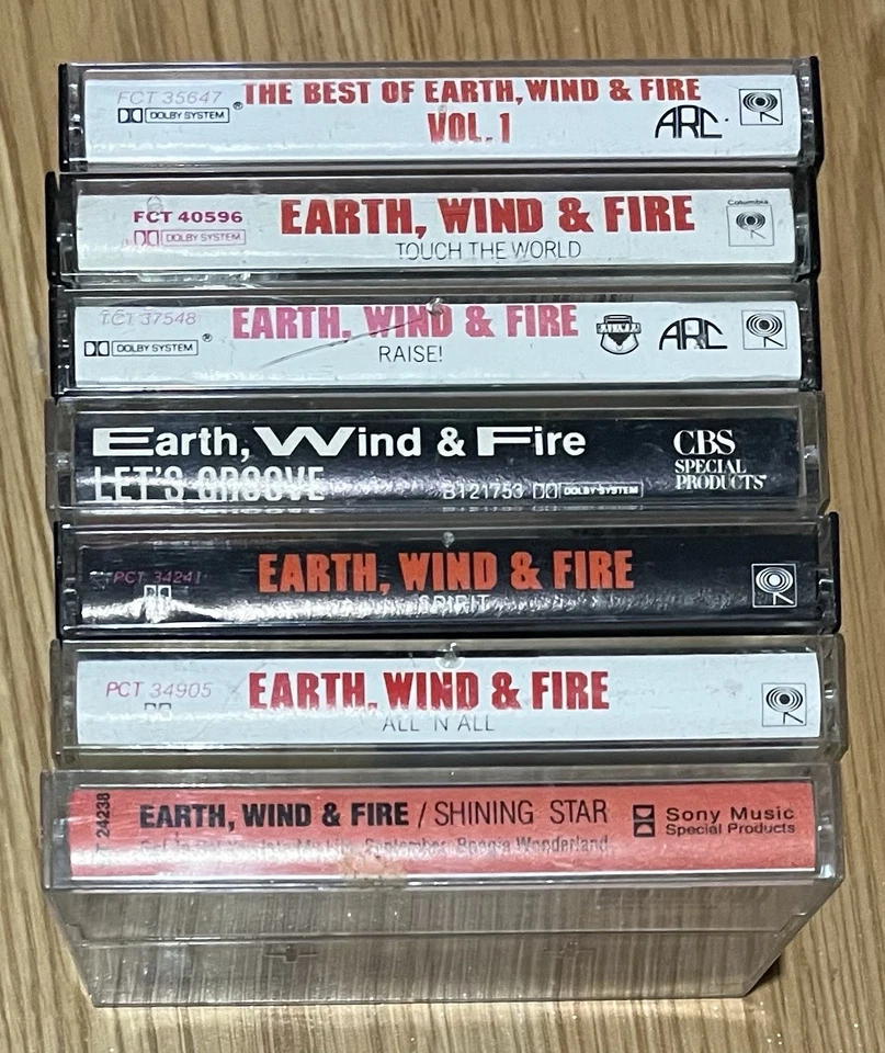 7 EARTH WIND & FIRE Cassette Tapes Shining Star Spirit All N All 80's Music - Image 3 of 3