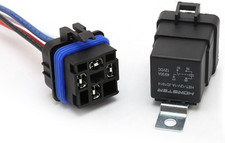 4 Pin 40/30 AMP 12V DC Car Relay Kit, Waterproof Tinned Copper Wires, Heavy Duty