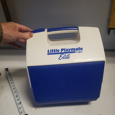 Igloo Little Playmate Elite Cooler Lunchbox White And Blue In Great Condition!