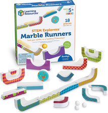 STEM Explorers Marble Runners - 18 Pieces, Ages 5 STEM Toys and Activities for
