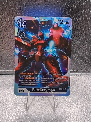 BlitzGreymon ST5-13 SR Digimon CCG | Machine Black Near Mint