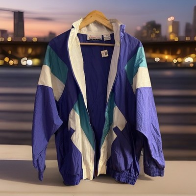 VTG Diana Marco Wm Windbreaker Jacket NWT Deadstock 80s 90s 16W XL Spring Purple