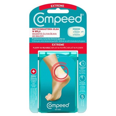 COMPEED Fersenblasenpflaster für aktive Menschen, 5 Stück.