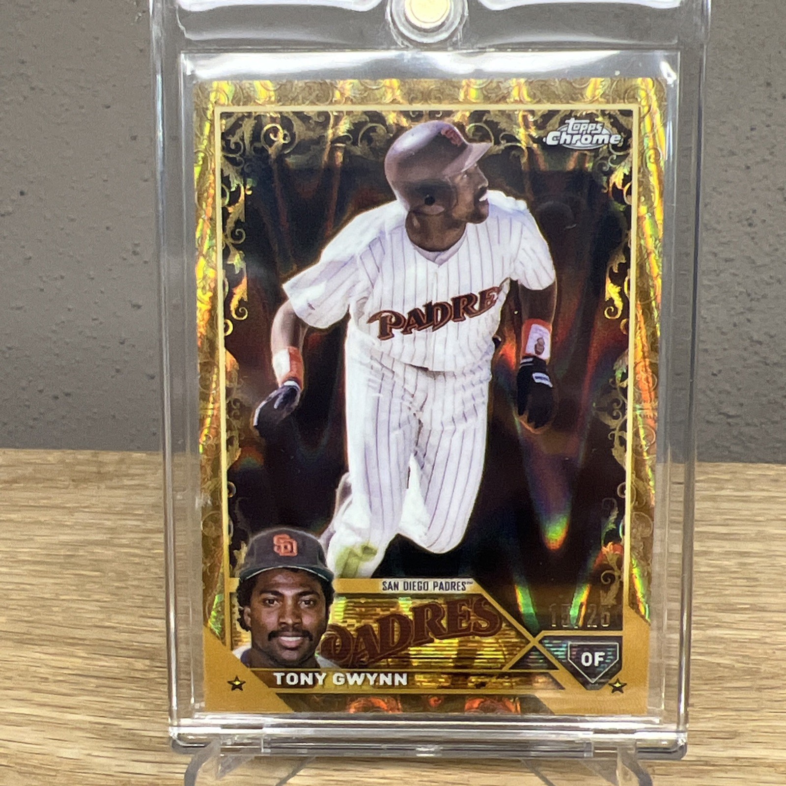 2023 Topps Gilded Collection RayWave Gold Etch Tony Gwynn #131 15/25 Padres