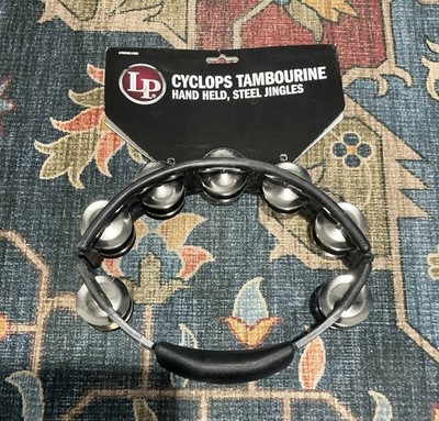 Latin Percussion LP150 Cyclops Handheld Tambourine - Black with Steel Jingles