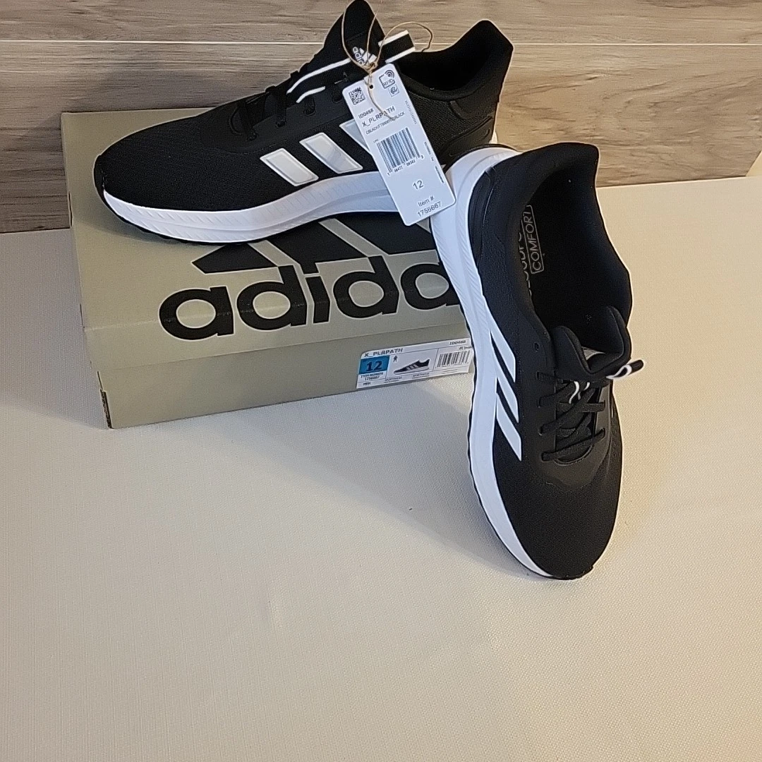 Black &White Sneakers Running & Daily Walking Comfort Adidas X_PLRPATH Men's...